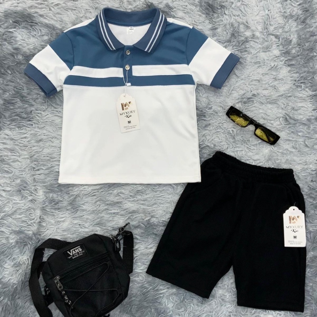 Bộ quần áo cho bé trai phối màu siêu đẹp, chuẩn form cho các bé size từ 10-35kg SIÊU HOT