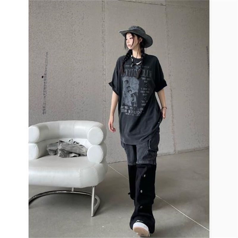 Quần Jean Ống Rộng Plus Size Phong Cách Retro Mỹ Cho Nữ