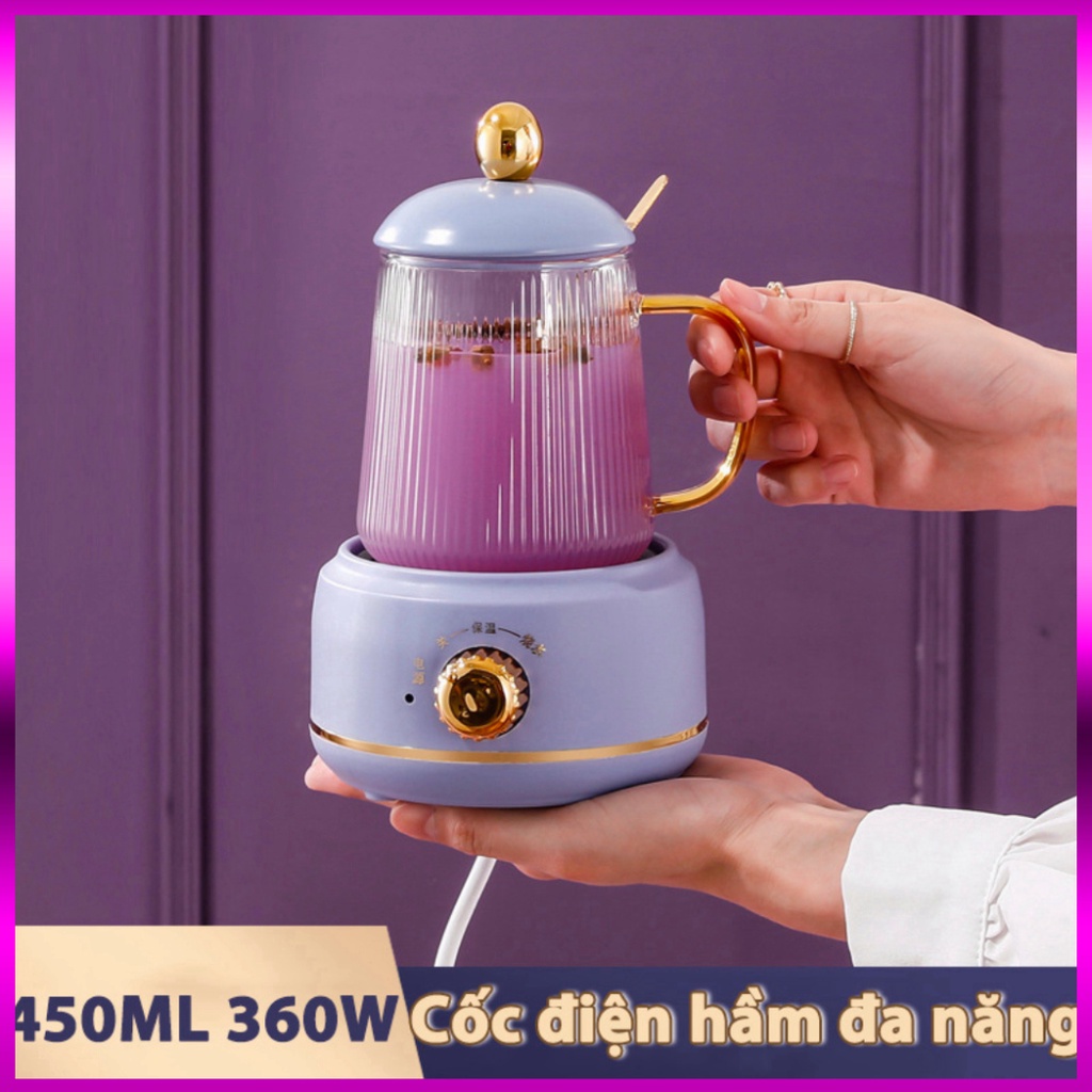 Bình Đun Nước Hoạt Động Điện Mini Sử Dụng Tại Văn Phòng Ấm Đun Nước Siêu Tốc Cốc Điện Hầm - Nước Đun Sôi/Chưng Yến/ Pha
