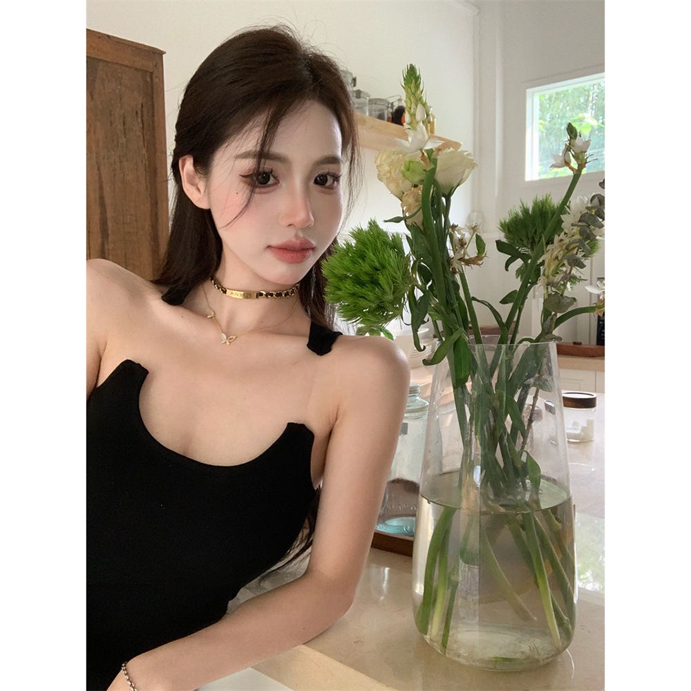 Jiashucheng Đầm Ôm Dáng Hai Dây Nhỏ Nhắn Vô Hình Độc Đáo Cho Nữ