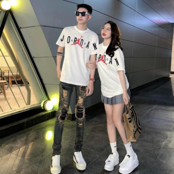 Áo thun nam nữ unisex JORDAN basic tee phông Form Unisex Tay Lỡ Vải Cotton 100%