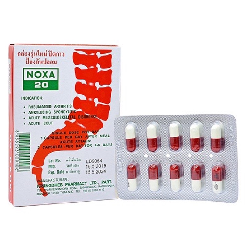 1 vĩ 10 Viên Uống Xương khớp Noxa 20 Thái Lan