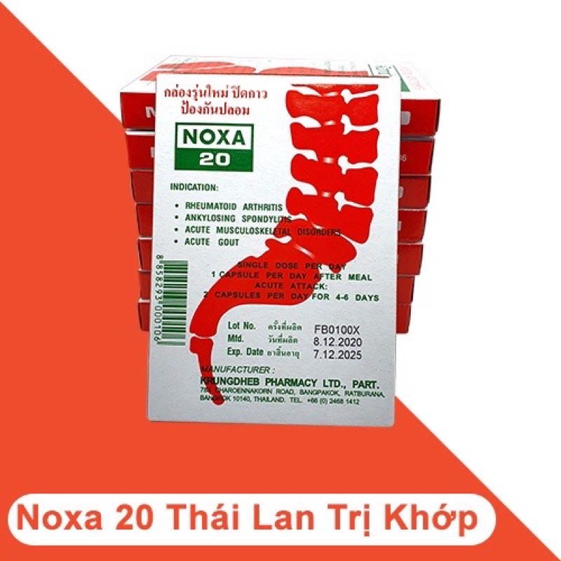 1 vĩ 10 Viên Uống Xương khớp Noxa 20 Thái Lan