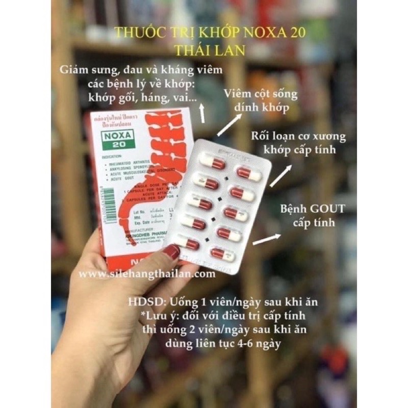 1 vĩ 10 Viên Uống Xương khớp Noxa 20 Thái Lan