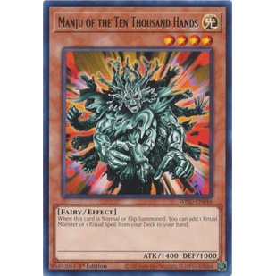 Thẻ Bài Yugioh Manju of the Ten Thousand Hands - WISU-EN046 - Rare 1st Edition