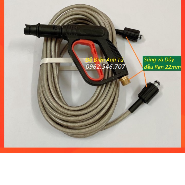 SALE Combo Súng Rửa Xe Và Dây Rửa Xe 10m 15m 20m 30m | bộ dây xịt rửa xe kèm vòi xịt rửa xe tăng áp lực nước | 10,15,20