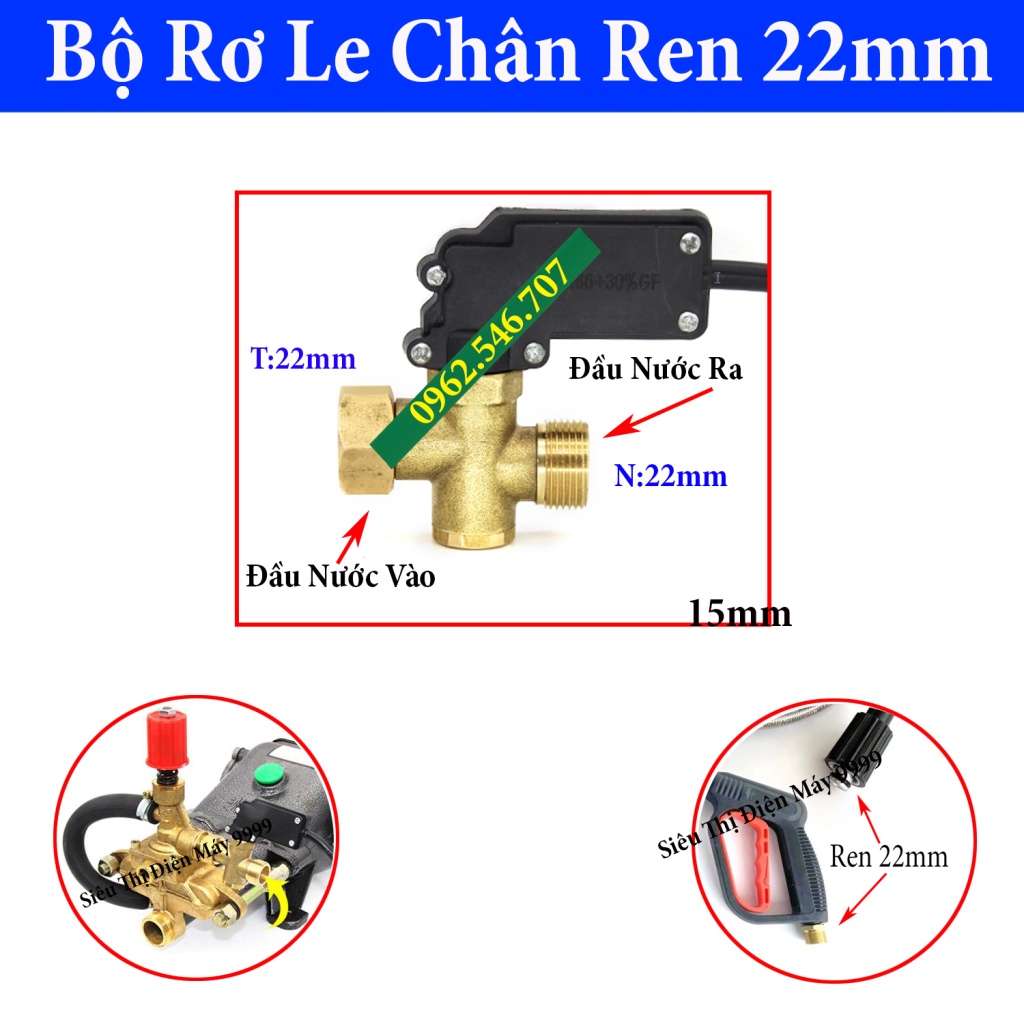 SALE Rơ le tự ngắt cho máy rửa xe dây đai curoa, máy rửa xe cao áp