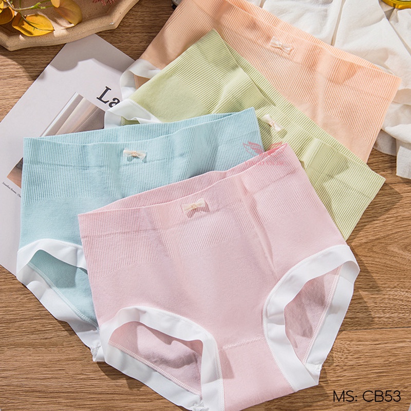 Combo 5 quần lót nữ cotton cạp cao co giãn 4 chiều VINGO đáy 2 lớp kháng khuẩn an toàn viền su mỏng không hằn CB53 VNGO