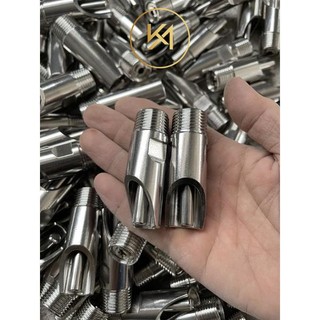 Núm uống cho heo phi 21 và phi 27 inox - núm uống tiếp kiệm nước - núm mỏ vịt cho heo nái
