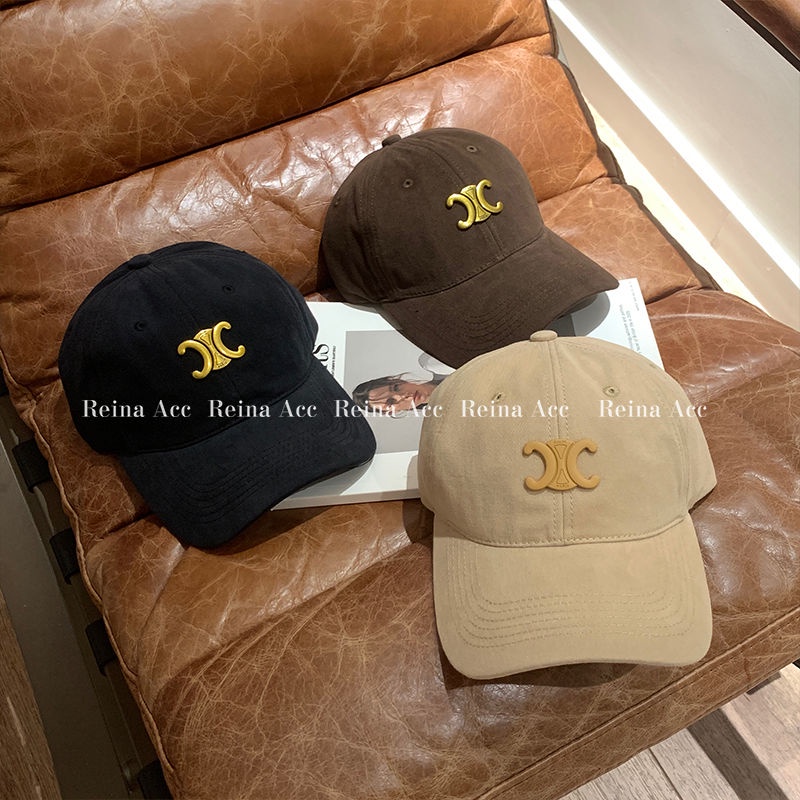 Hàng Mới Về Mũ Lưỡi Trai Mềm Chống Nắng Mặt To Màu Đen Họa Tiết Arc de Triomphe Mùa Hè Cho Nam Và Nữ