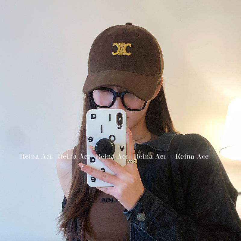 Hàng Mới Về Mũ Lưỡi Trai Mềm Chống Nắng Mặt To Màu Đen Họa Tiết Arc de Triomphe Mùa Hè Cho Nam Và Nữ