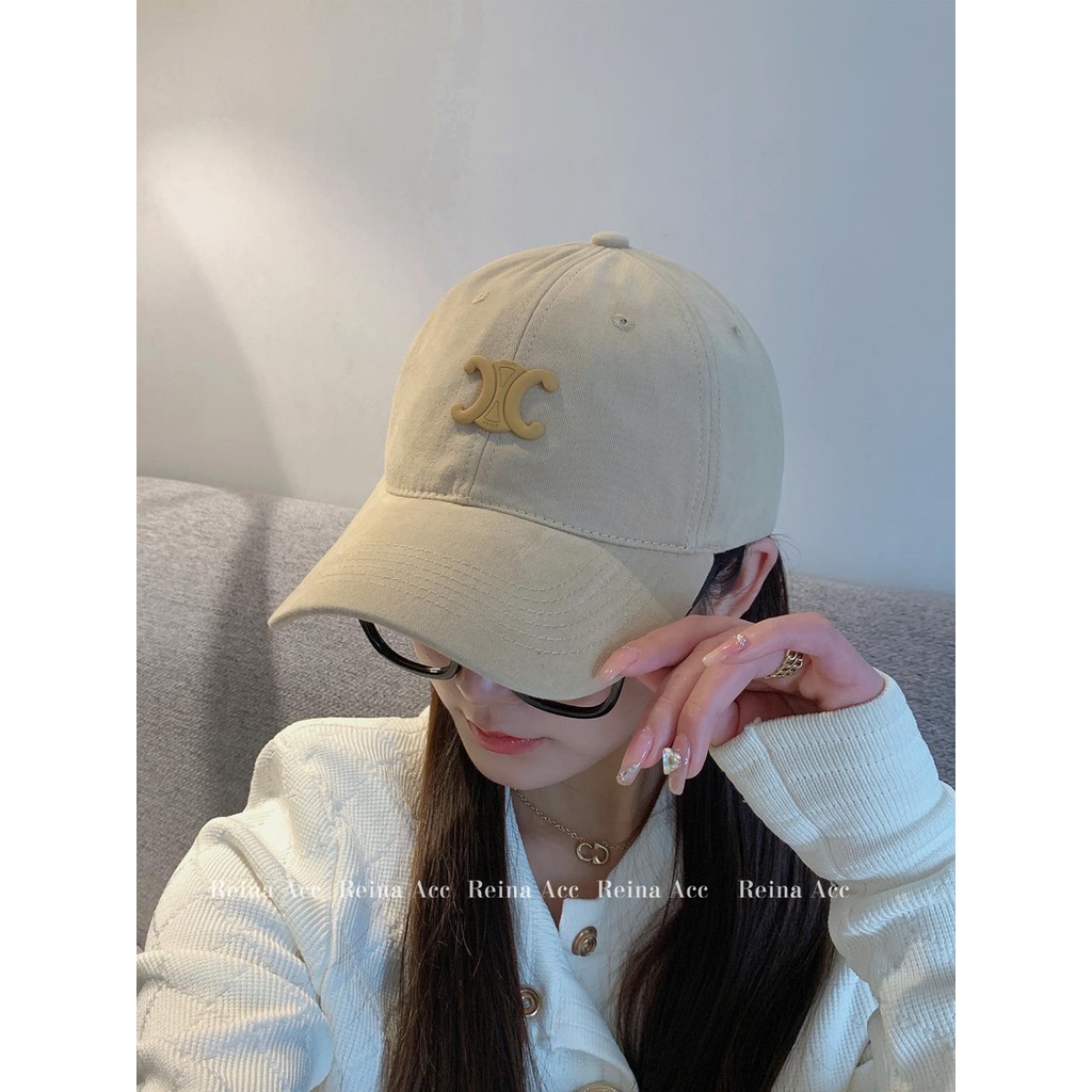 Hàng Mới Về Mũ Lưỡi Trai Mềm Chống Nắng Mặt To Màu Đen Họa Tiết Arc de Triomphe Mùa Hè Cho Nam Và Nữ