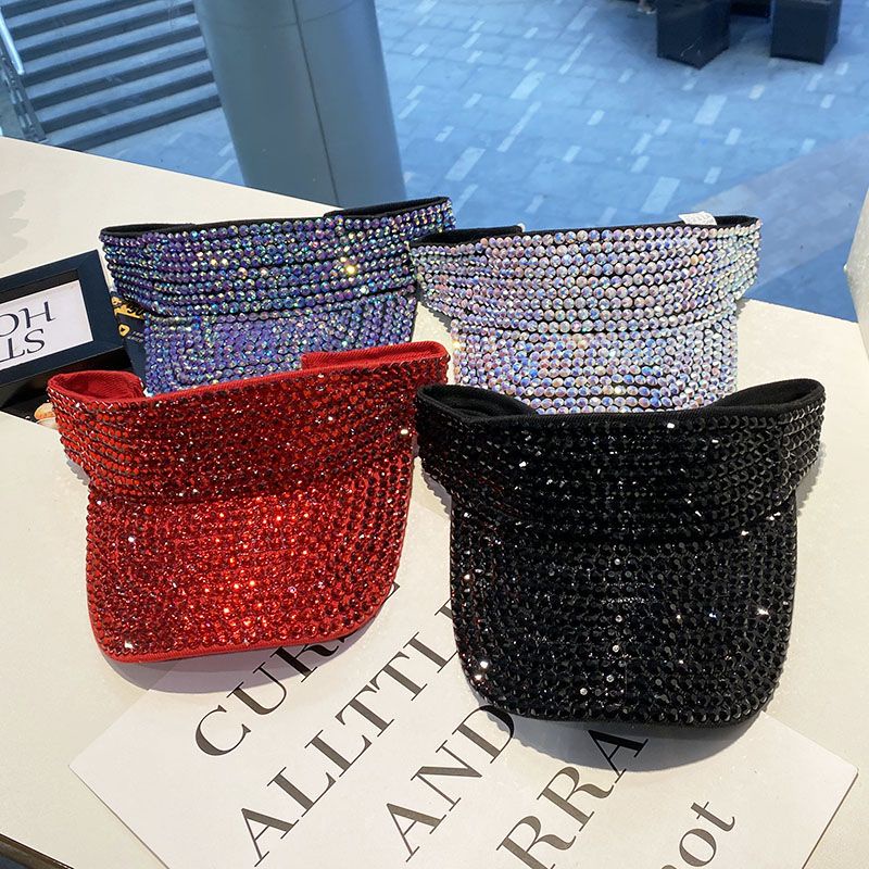 Mũ Lưỡi Trai Hở Chóp Đính Đá Nhiều Màu Sắc Phong Cách Hàn Quốc Thời Trang Mùa Hè Mới Cho Nữ