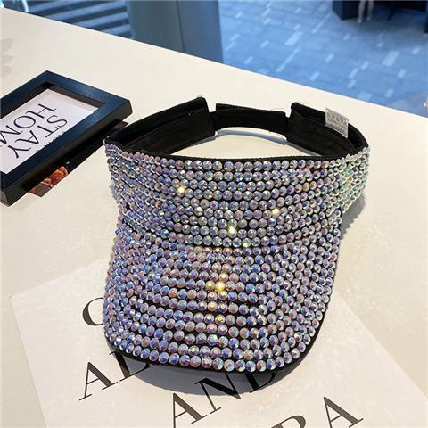 Mũ Lưỡi Trai Hở Chóp Đính Đá Nhiều Màu Sắc Phong Cách Hàn Quốc Thời Trang Mùa Hè Mới Cho Nữ