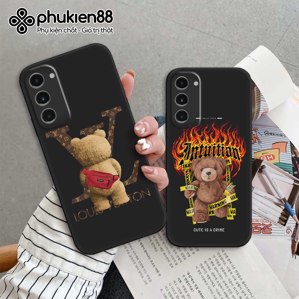 Ốp lưng Samsung S23 5G / S23 Plus / S23 Ultra gấu bear LV thời trang, ốp TPU silicon dẻo rẻ đẹp