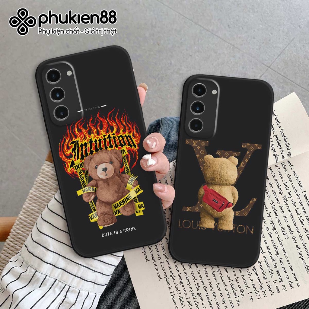 Ốp lưng Samsung S23 5G / S23 Plus / S23 Ultra gấu bear LV thời trang, ốp TPU silicon dẻo rẻ đẹp
