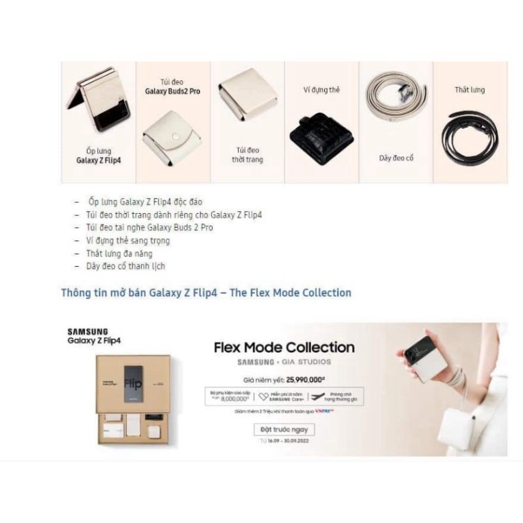Điện thoại Samsung Galaxy Z Flip4 5G Flex Mode Collection Flip 4 Gia Studio - Hàng Chính hãng - New Seal BH 12 tháng