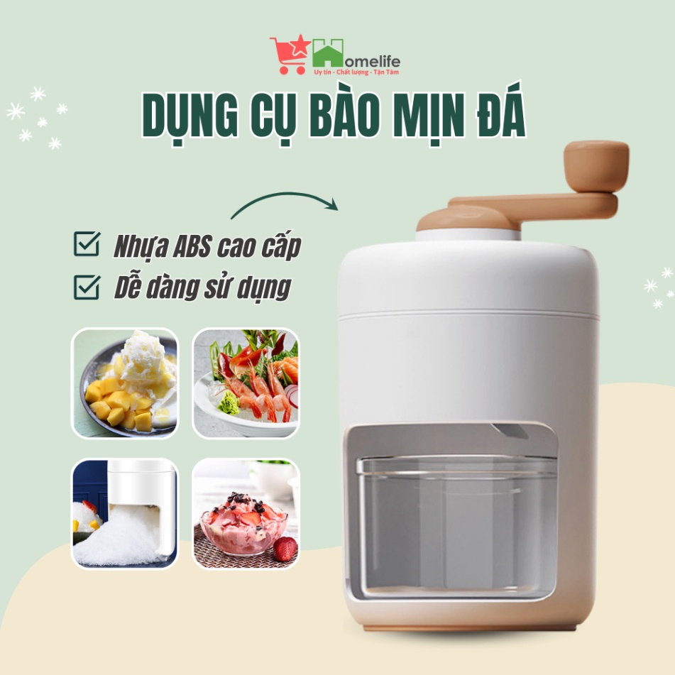 Máy Bào Đá Mini, Dụng Cụ Xay Đá Tuyết Bằng Tay, Làm Đá Bào Cỡ Nhỏ Đa Năng, Tiện Dụng Cho Gia Đình