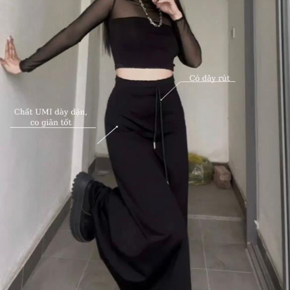 Chân Váy Dáng Dài HàngThiết Kế, Chân Váy Dáng Dài Sang Chảnh Có Dây Thun Hottrend 2023 CEM688 | BigBuy360 - bigbuy360.vn