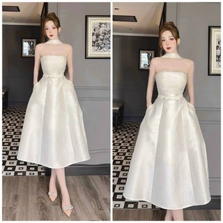 ĐẦM  CÚP NGỰC DÂY CỔ NƠ EO KẾT ĐÁ TUA RUA