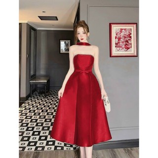 ĐẦM  CÚP NGỰC DÂY CỔ NƠ EO KẾT ĐÁ TUA RUA