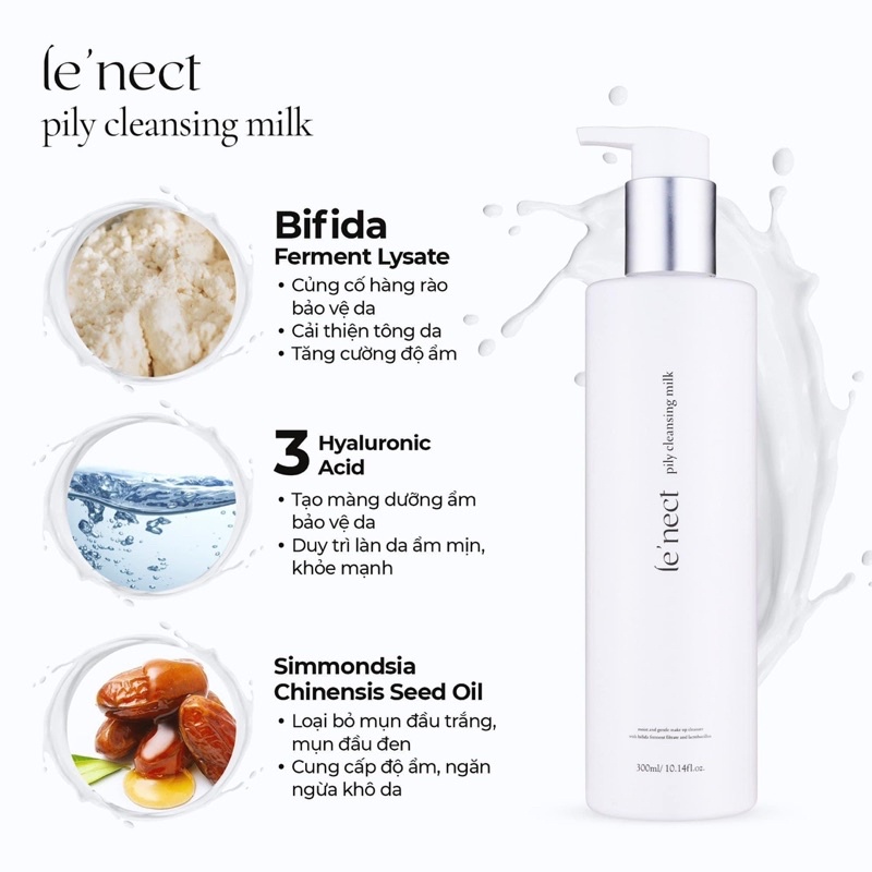 Sữa tẩy trang Pily Cleansing Milk của #Lenect