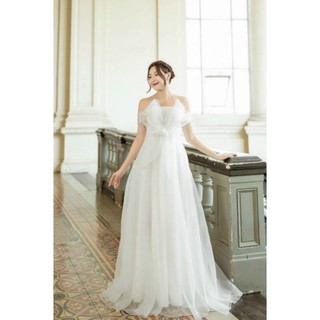 ĐẦM XỐP NƠ EO TRỄ VAI