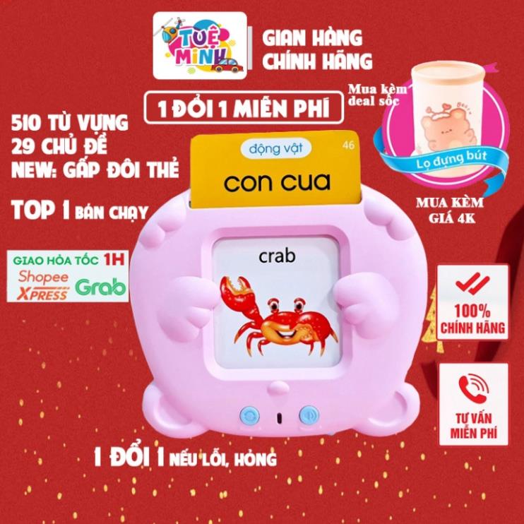 Máy Đọc Thẻ Tuệ Minh Flashcard Anh-Việt 3 Chế Độ Đọc: Song Ngữ Anh-Việt, Tiếng Anh, Tiếng Việt Kèm Phát Nhạc 2