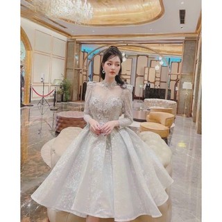 Đầm xòe xếp ly đính hoa