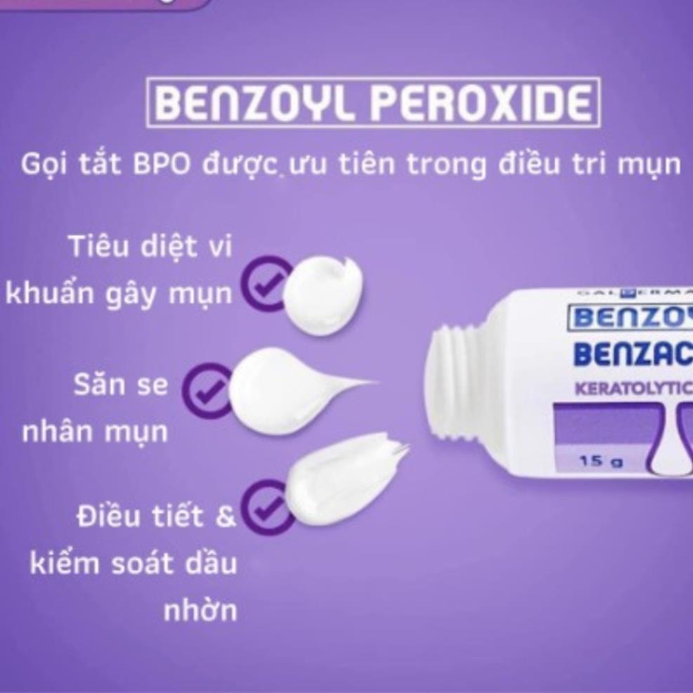 Kem giảm mụn Benzac AC 5% Benzoyl Peroxide - Galderma chính hãng
