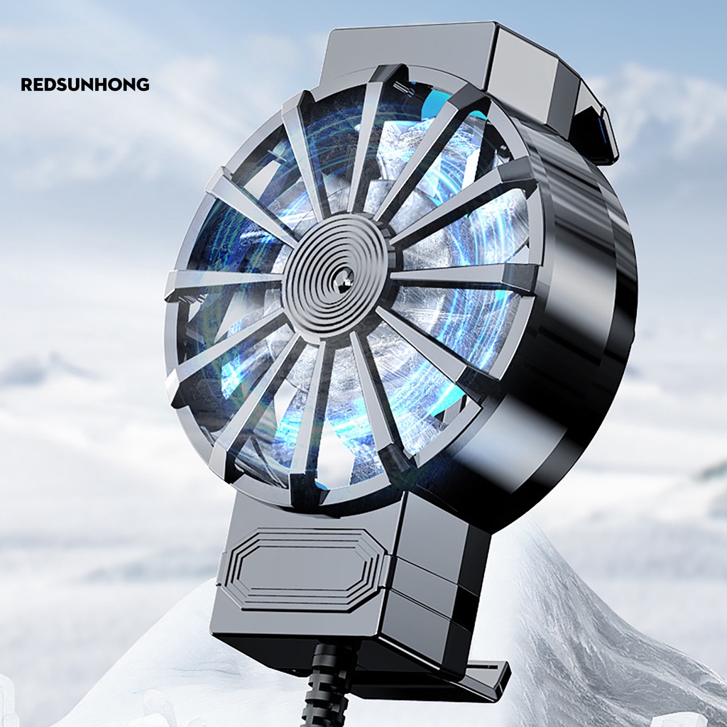 Tay Cầm Chơi Game Điện Thoại 7 Cánh Quạt Tản Nhiệt Không Gây Tiếng Ồn RH.B