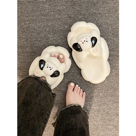 Dép lê đế dày chó con dễ thương