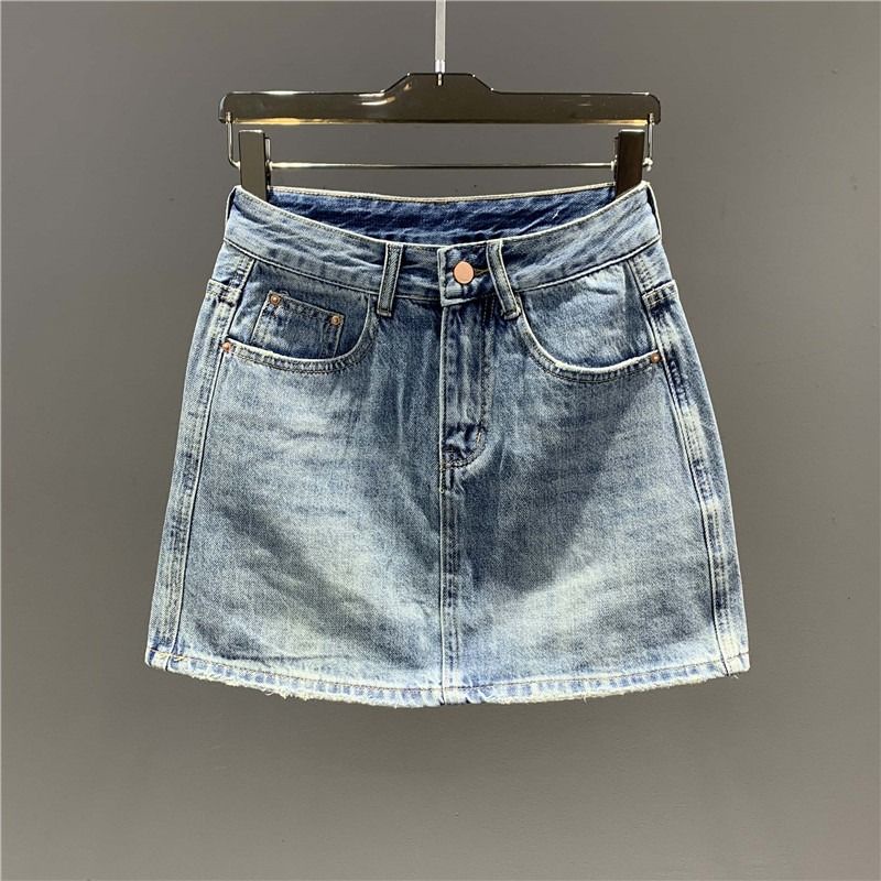 Chân váy jean Lưng Cao Dáng Chữ a Phối Túi Thời Trang Mùa Hè 2023 Cho Nữ