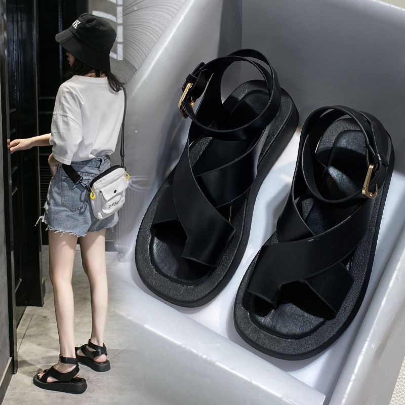 Giày Sandal Đế Dày Phong Cách Mùa Hè Dễ Phối Đồ Cho Nữ