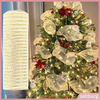 1 cuộn ruy băng lưới lấp lánh màu sắc tươi sáng trang trí cây thông noel