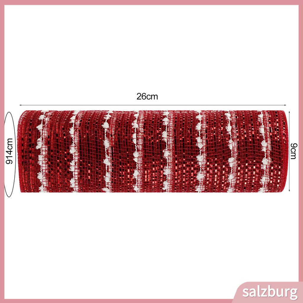 1 Cuộn Ruy Băng Lưới Lấp Lánh Màu Sắc Tươi Sáng Trang Trí Cây Thông Noel