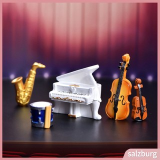 (salzburg) Mô hình nhạc cụ đàn piano /violin/saxophone mini chuyên dùng trang trí tiểu cảnh