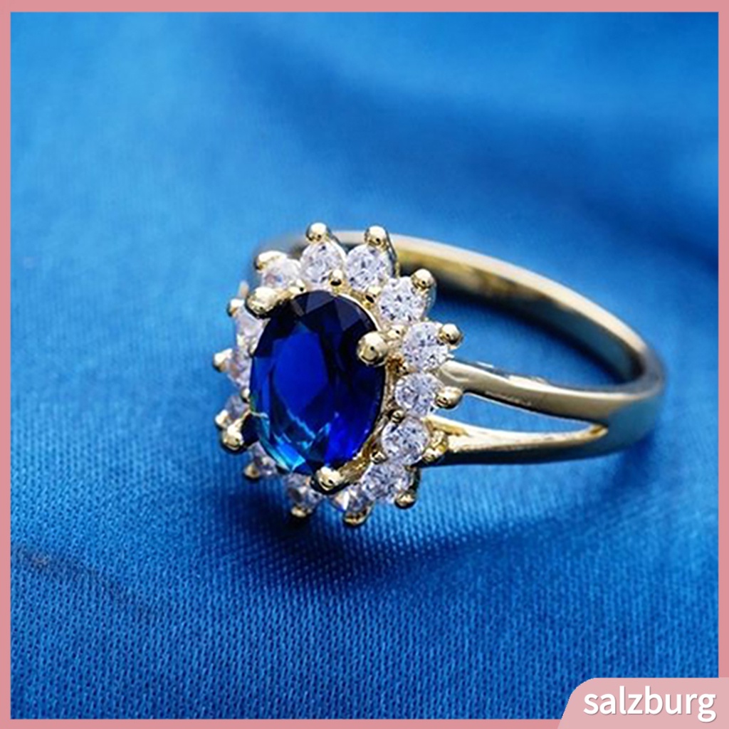 Nhẫn đính đá hình oval phong cách sang trọng thanh lịch dành cho nữ