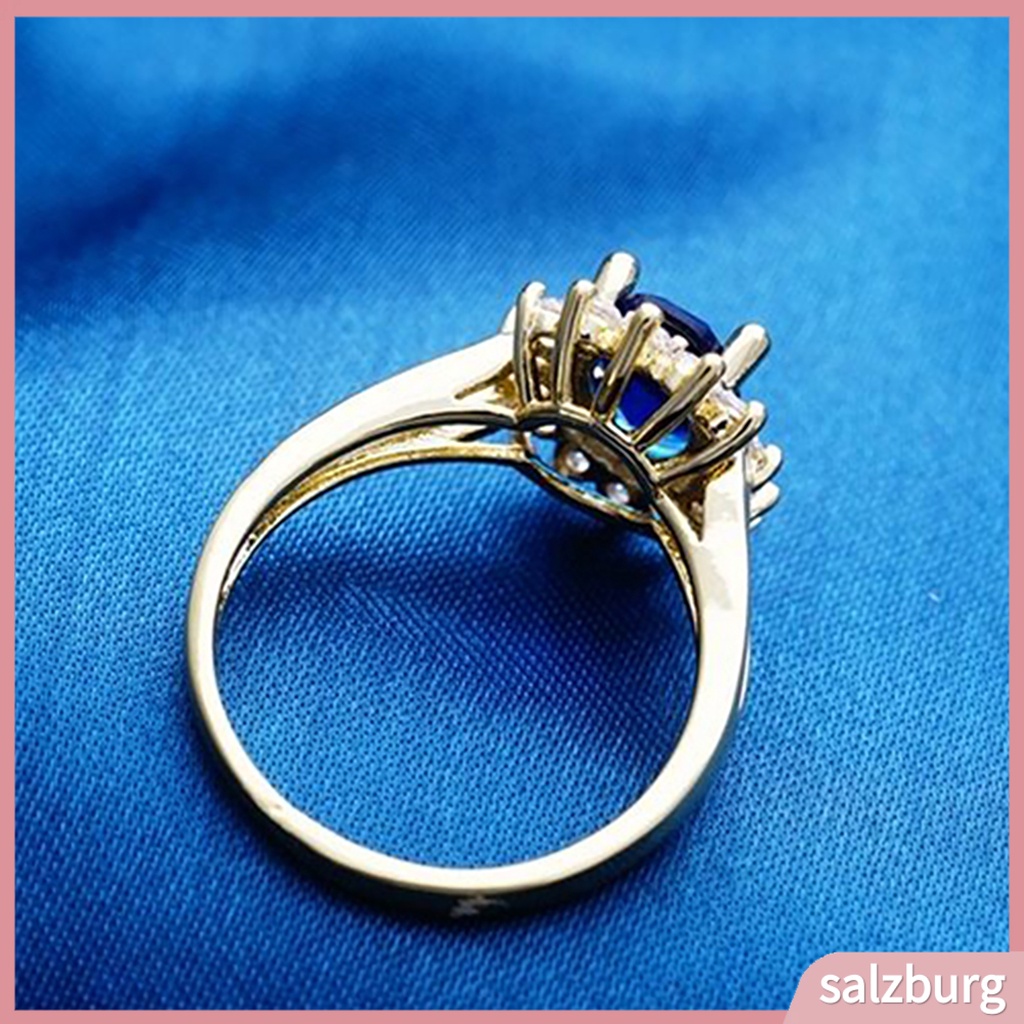 Nhẫn đính đá hình oval phong cách sang trọng thanh lịch dành cho nữ