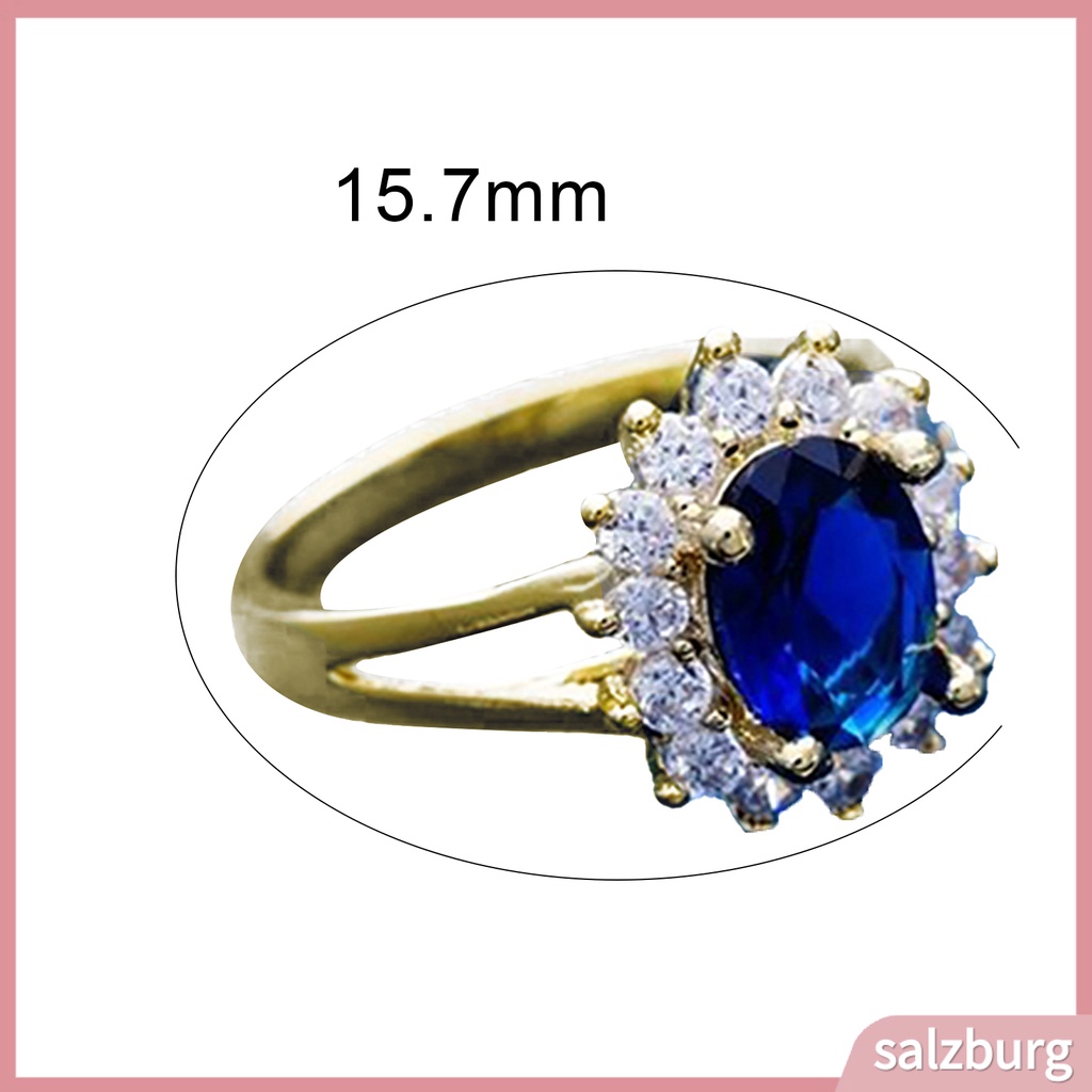 Nhẫn đính đá hình oval phong cách sang trọng thanh lịch dành cho nữ