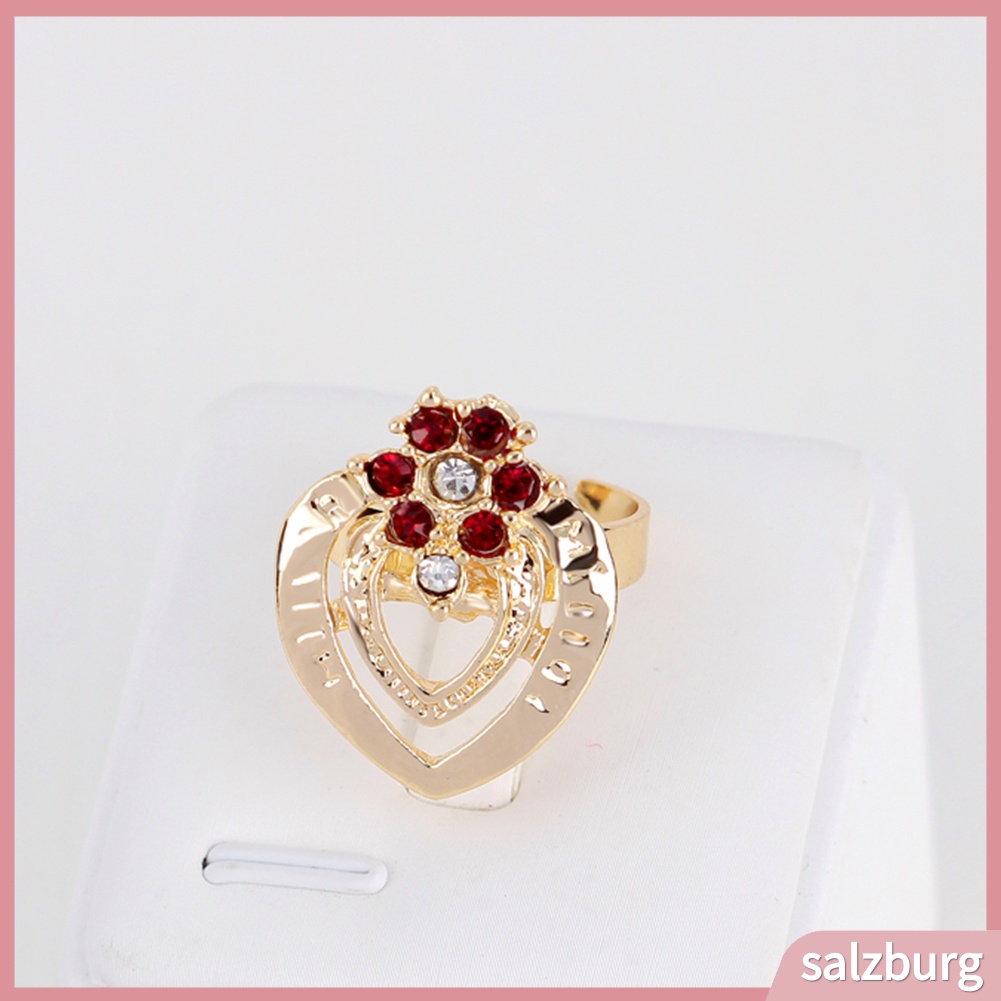 Bộ trang sức 4 món mặt hình hoa đính kim cương giả lấp lánh thời trang cho nữ