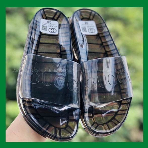 Dép Nam Gucci nam, trong suốt ( đế cao su đúc bền đép đi êm chân )mẫu hot 2023 FULL BOX - Leo Store