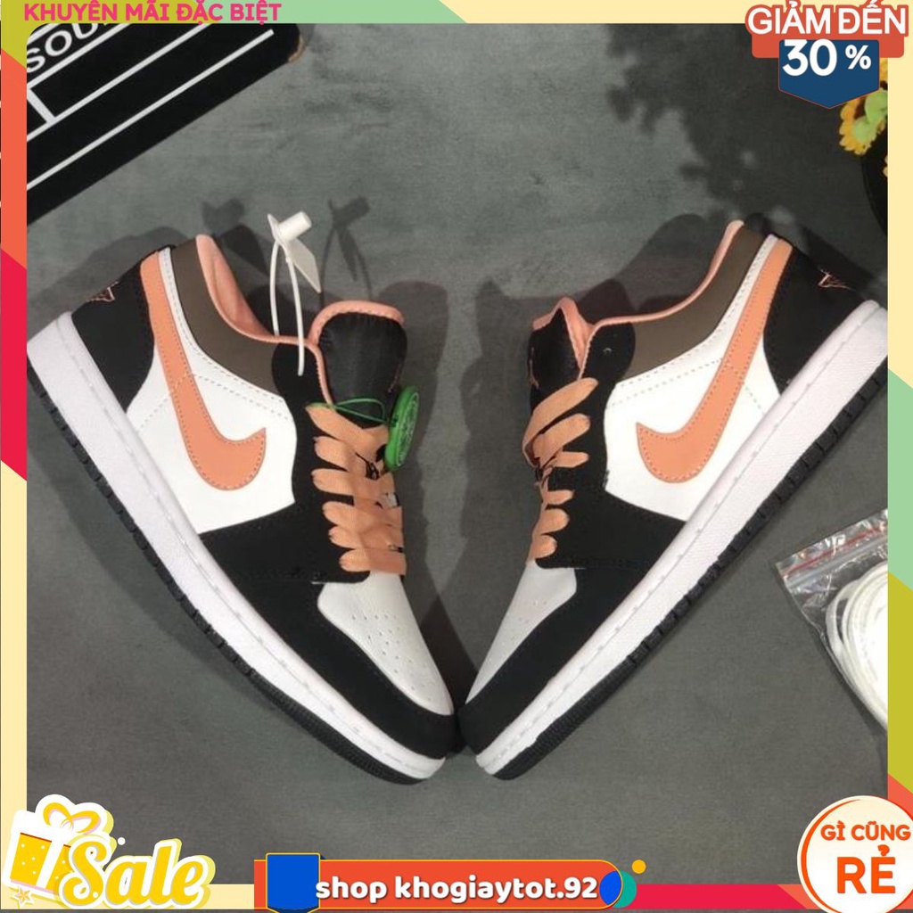 Giày Jordan cam đào cổ cao, Giày JD1 màu cam đào cổ thấp, cổ cao hàng đẹp mẫu mới 2022 [ Full Box Bill ]