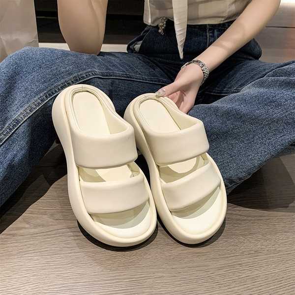 Dép lê đế dày nữ mùa hè mẫu mới thời trang