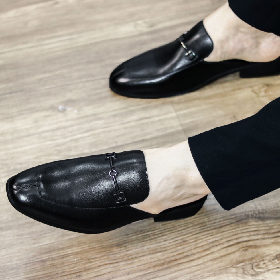 Giày sục nam da bò thời thượng đế cao su đúc nguyên khối mã S016