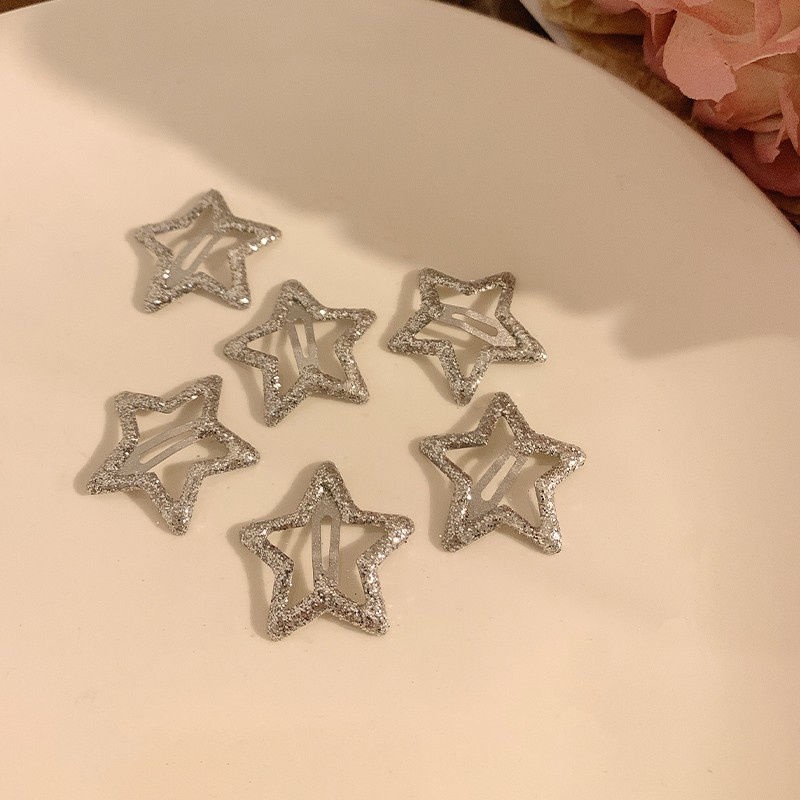 6 Gói Phụ Kiện Tóc 6 Gói Phụ Kiện Tóc Y2K Y2K Kẹp Tóc BB Hình Ngôi Sao / Trái Tim Lấp Lánh Dễ Thương Ngọt Ngào y2k