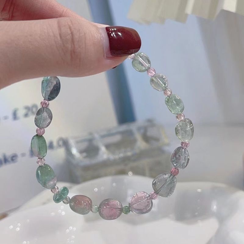 Vòng Tay Xiaohongshu Hình Dưa Hấu Xanh Lá Mùa Xuân Hè Thiết Kế Nhỏ Nhắn Tươi Mới niche