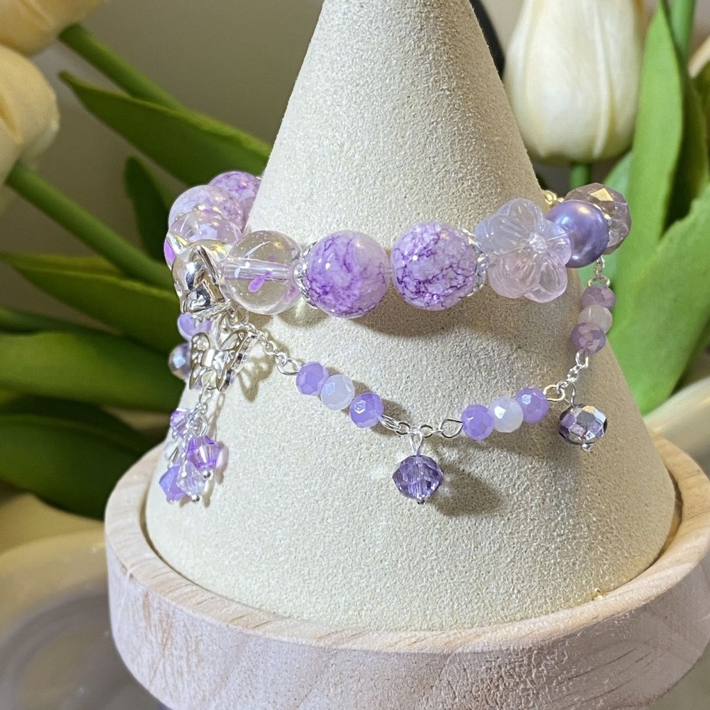 Vòng Đeo Tay Mặt Kính In Hình Cáo Nhỏ Nhắn Sáng Tạo Cho Nữ