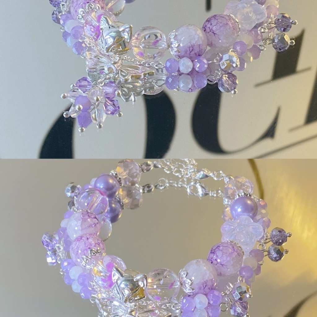 Vòng Đeo Tay Mặt Kính In Hình Cáo Nhỏ Nhắn Sáng Tạo Cho Nữ