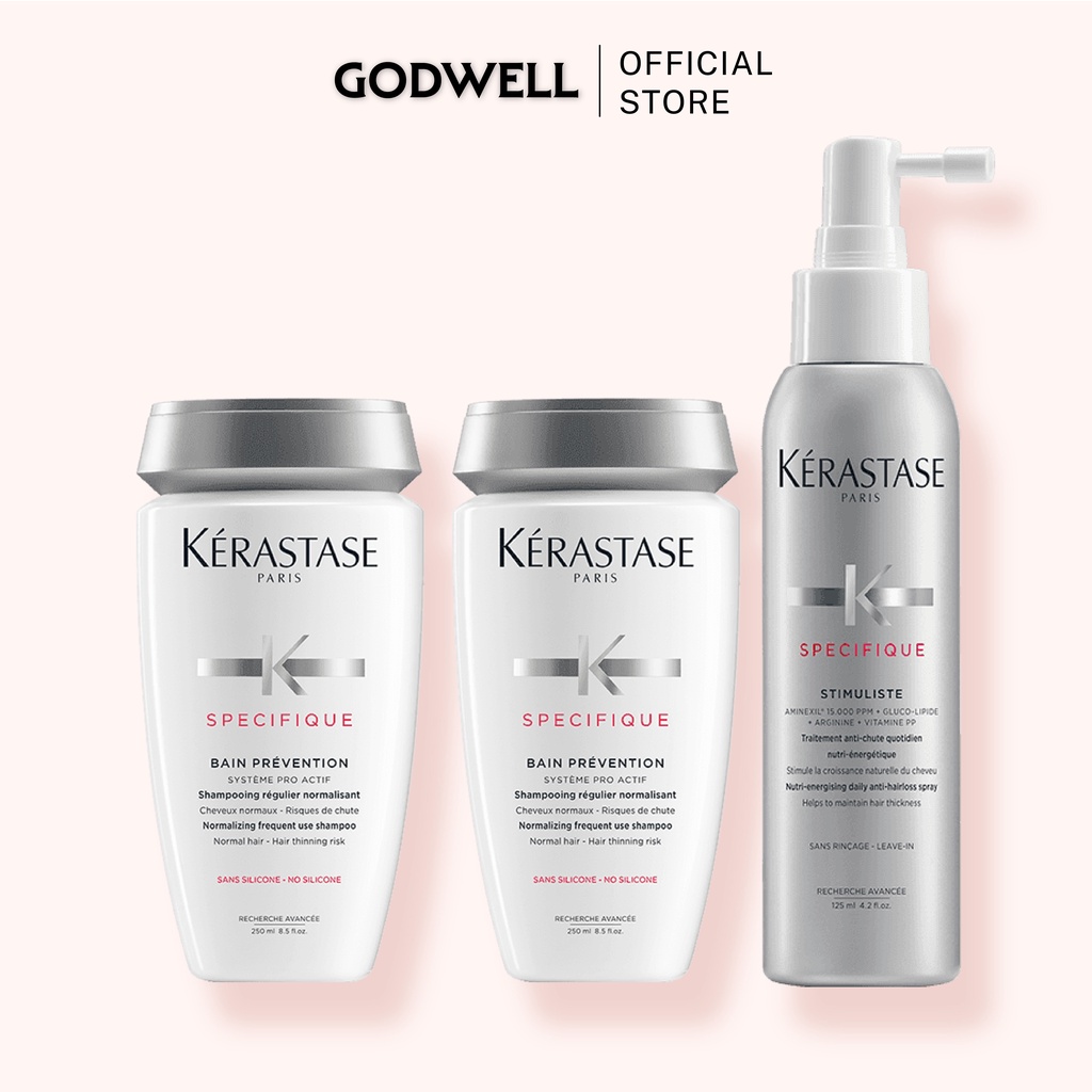 Combo 3 món dầu gội ngăn rụng tóc, xịt dưỡng tóc KERASTASE Specifique 2-Step Beauty Ritual